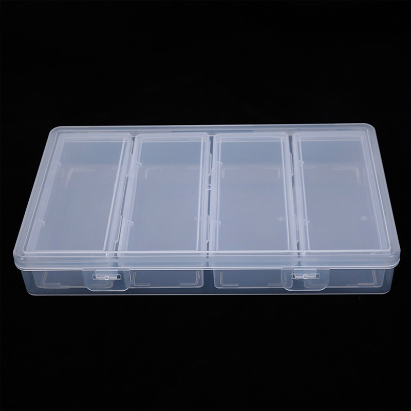 Lash Tray Organizer - 4 Grid Independent Storage Box Transparent