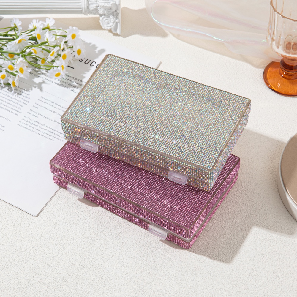 Luxury Shiny Rhinestone Storag - Lash Tray Organizer 评论和价格