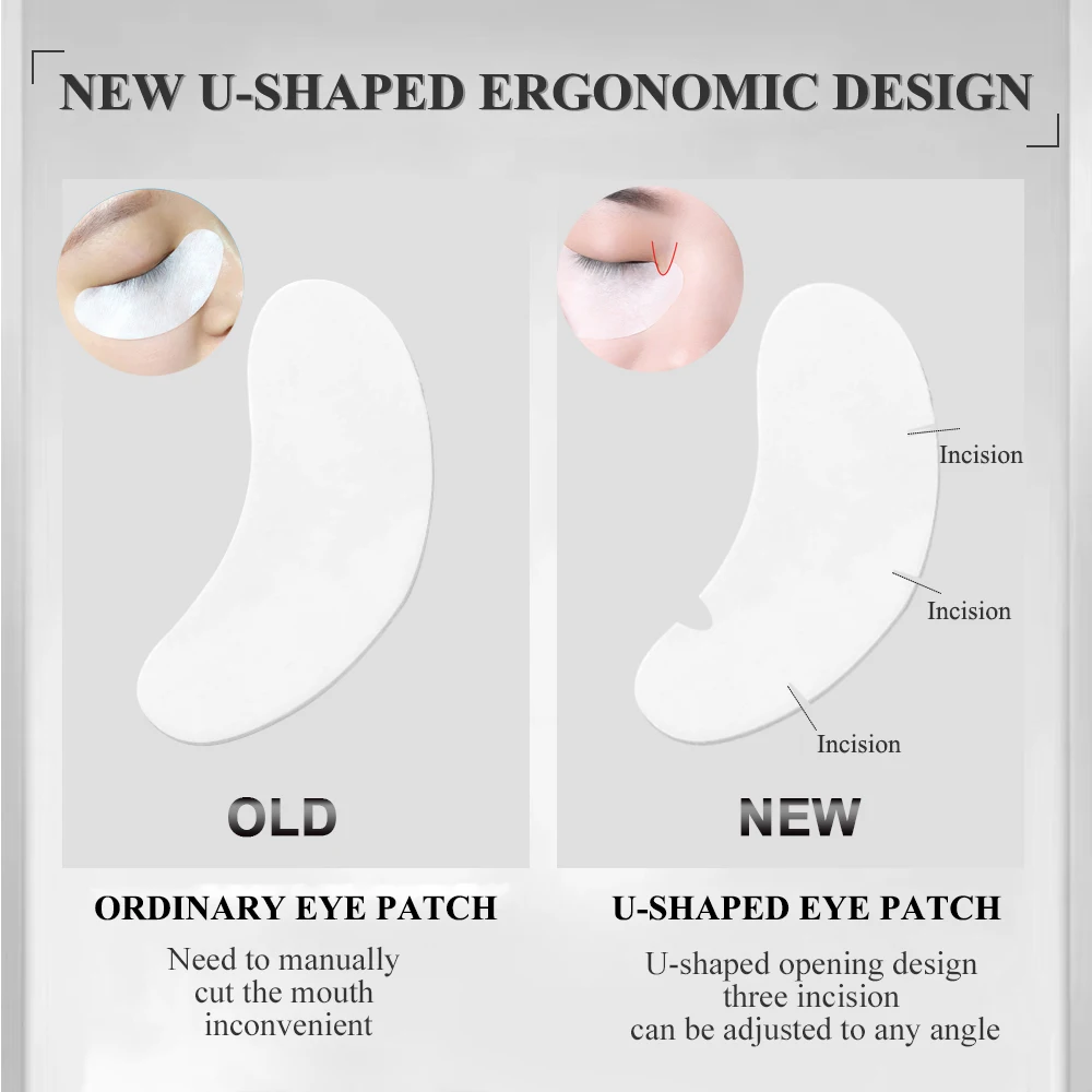 50/100PCS U Shape Eyelash Pads - Eyelash Extension Glasses 评论和价格