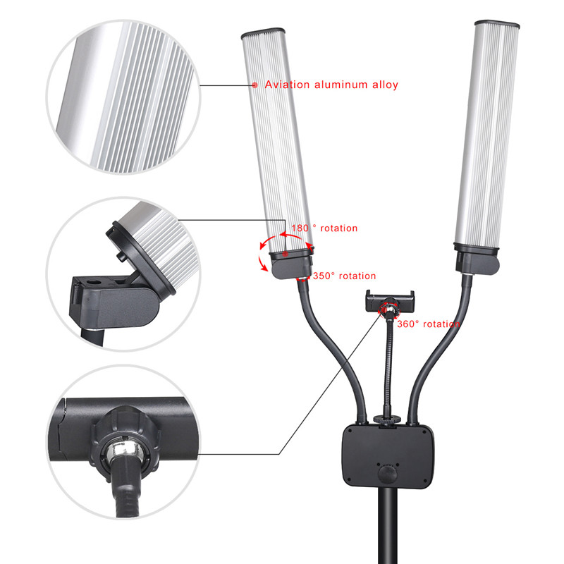 45W Flexible Double Arms LED F - Video Eyelash Extension 评论和价格