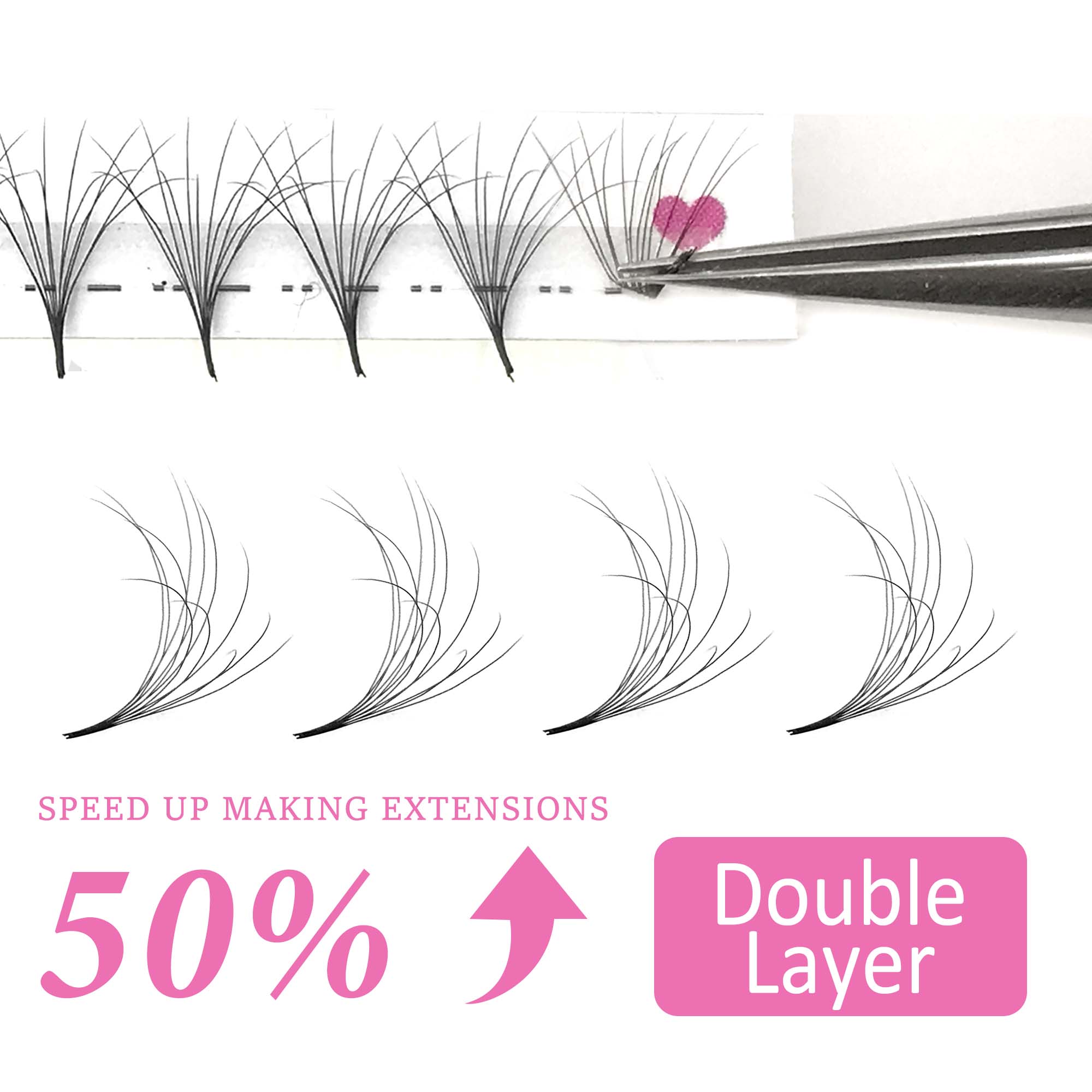 CoMango Double-Layer Fluffy Pr - Eyelash Extension Mega Volume 评论和价格