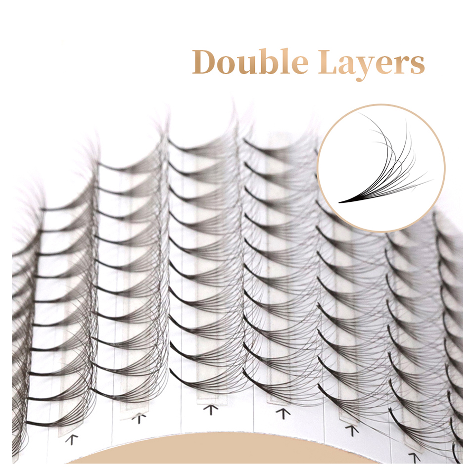 AGUUD Double Layer Pointy Base - Eyelash Extension Mega Volume 评论和价格