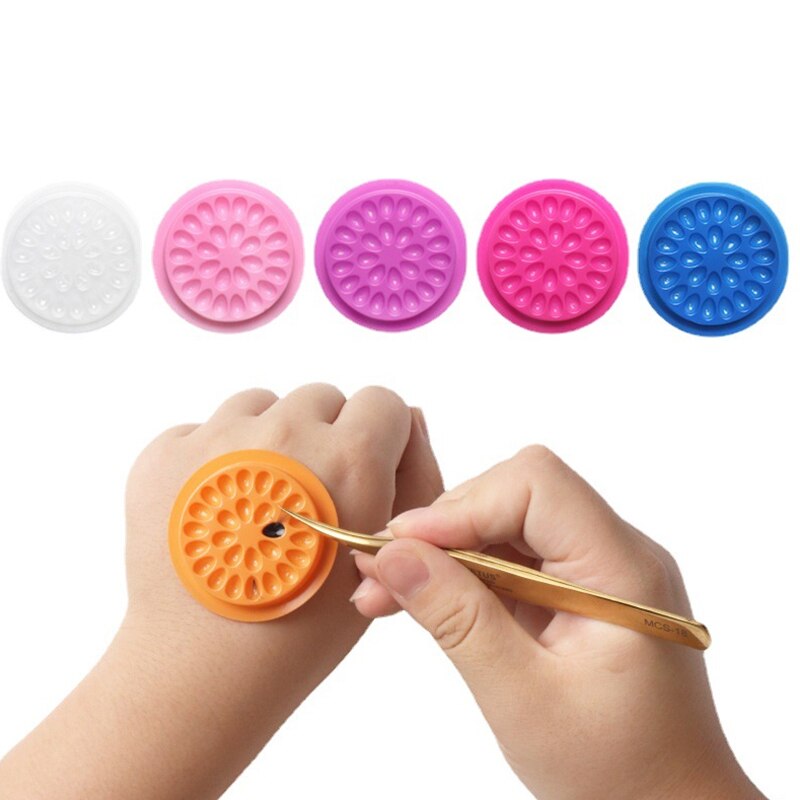 100pcs Eyelash Glue Holder Eye - Lash Tray Organizer 评论和价格