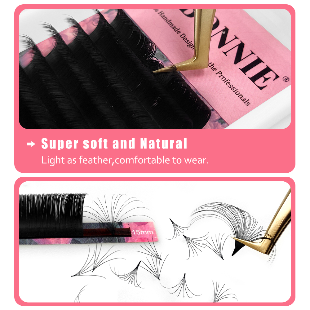 ABONNIE Matte Black Easy Fan L - Eyelash Extension Mega Volume 评论和价格