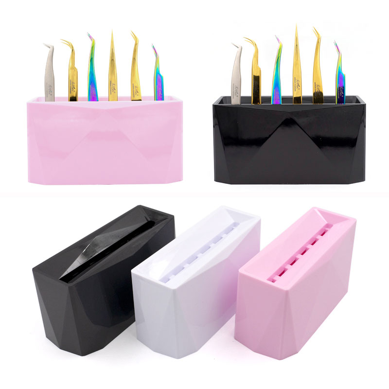 6 Holes Acrylic Eyelash Tweeze - Lash Tray Organizer 评论和价格