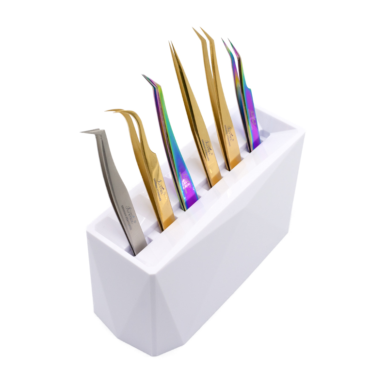 6 Holes Acrylic Eyelash Tweeze - Lash Tray Organizer 评论和价格